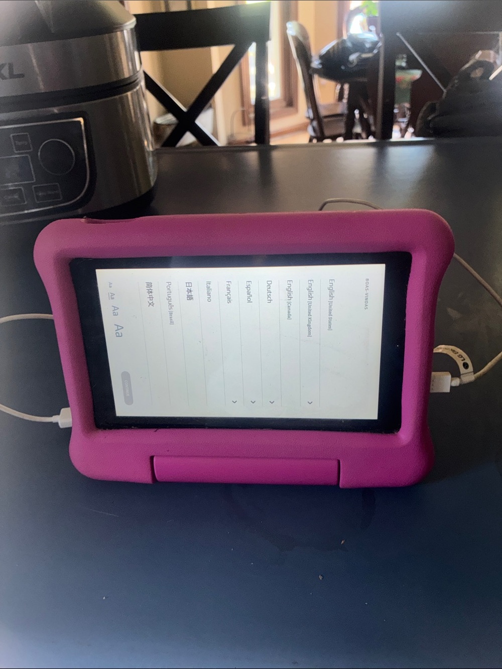 Pink Kids Tablet Case with Stand for 7-8" Tablets